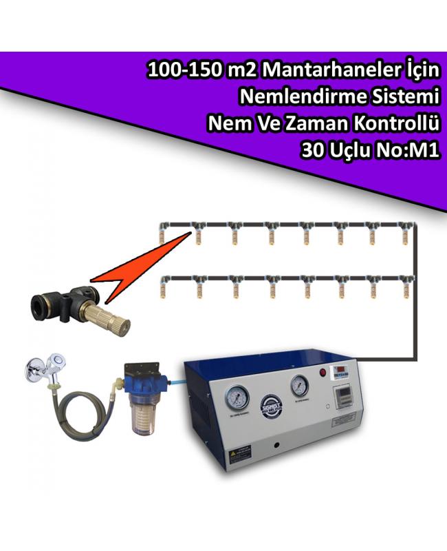 100-150 M2 Mantarhaneler İçin 30 Nozullu Nemlendirme Sistemi Nem Ve Zaman Kontrollü No:M1 100-150 M2 Mantarhaneler İçin 30 Nozullu Nemlendirme Sistemi Nem Ve Zaman Kontrollü No:M1